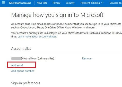 hotmail log på